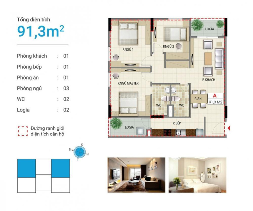 Modern 3-bedroom apartment in New Space, Giang Bien, Long Bien, Hanoi
