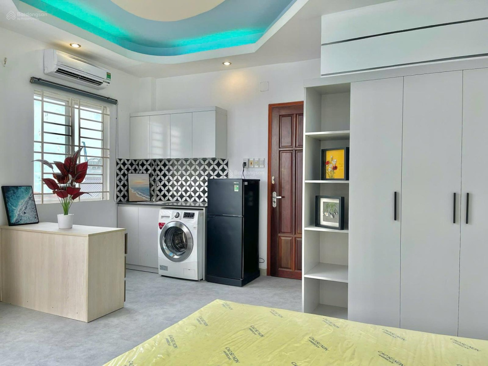 Modern Studio Apartment with Blue LED Lighting