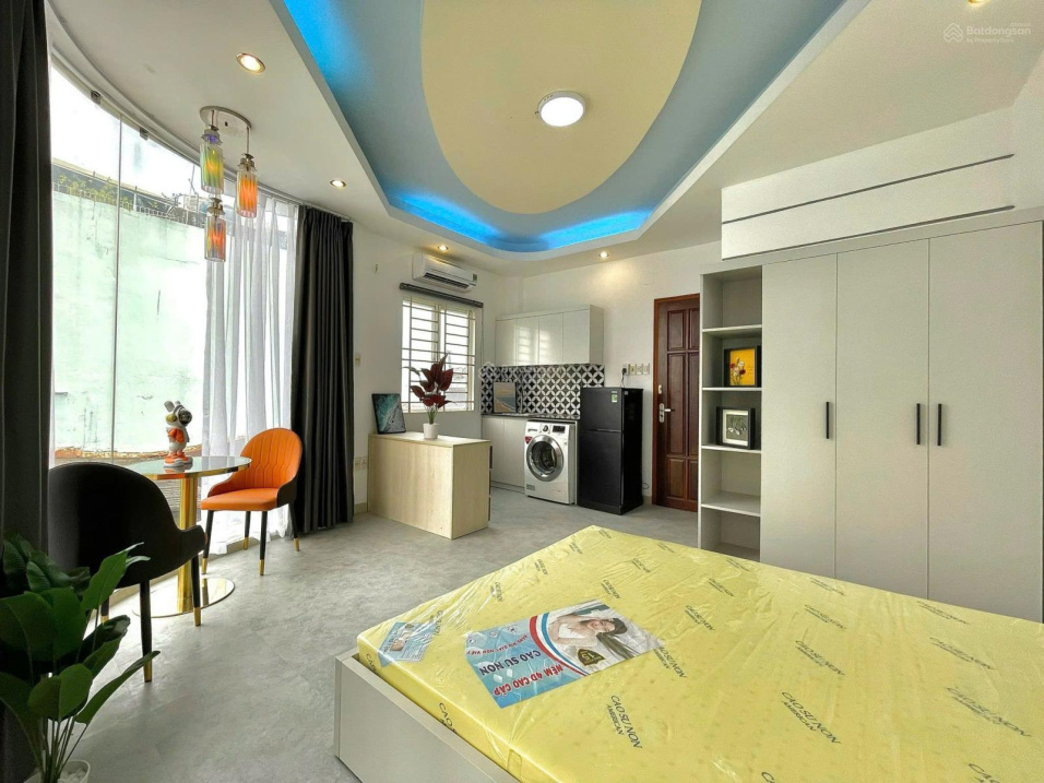 Modern Studio Apartment with Blue LED Lighting