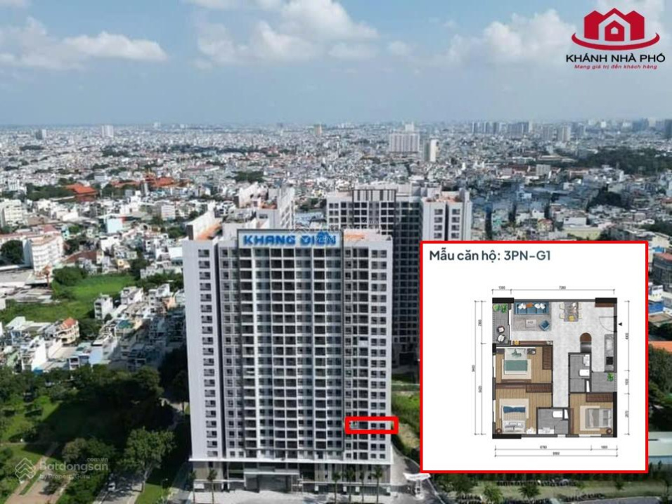 New 84m² Three-Bedroom Apartment with High Floor