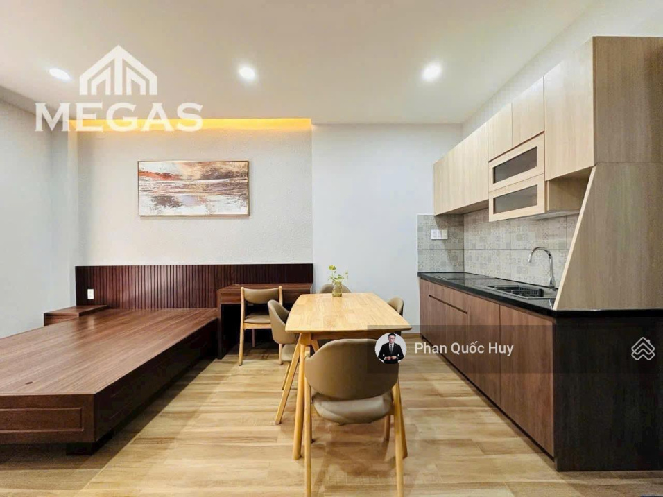 Modern Studio Apartment with Kitchen and Balcony
