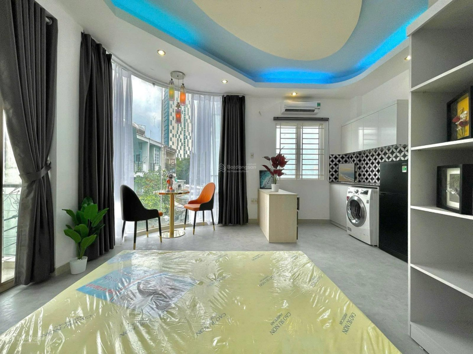Modern Studio Apartment with Blue LED Lighting
