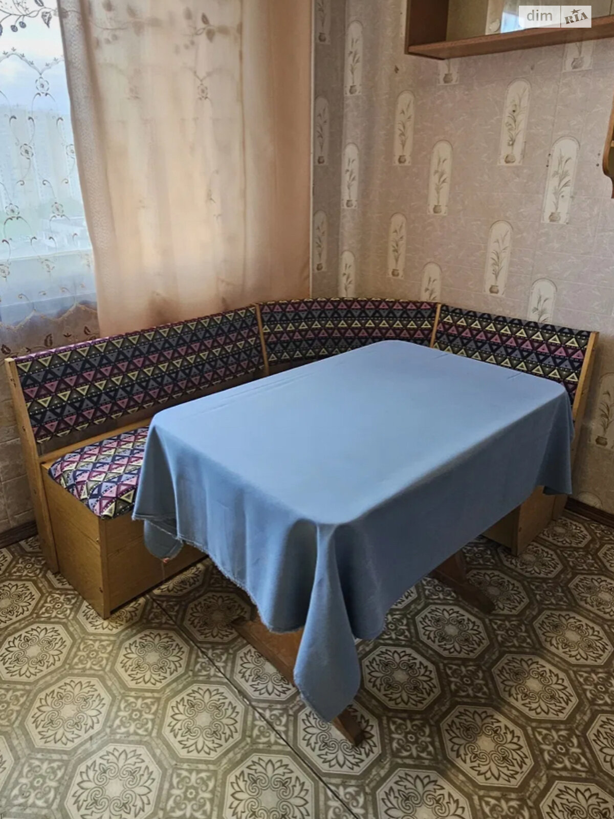 Two-room apartment with separate rooms, parquet floors, and balcony