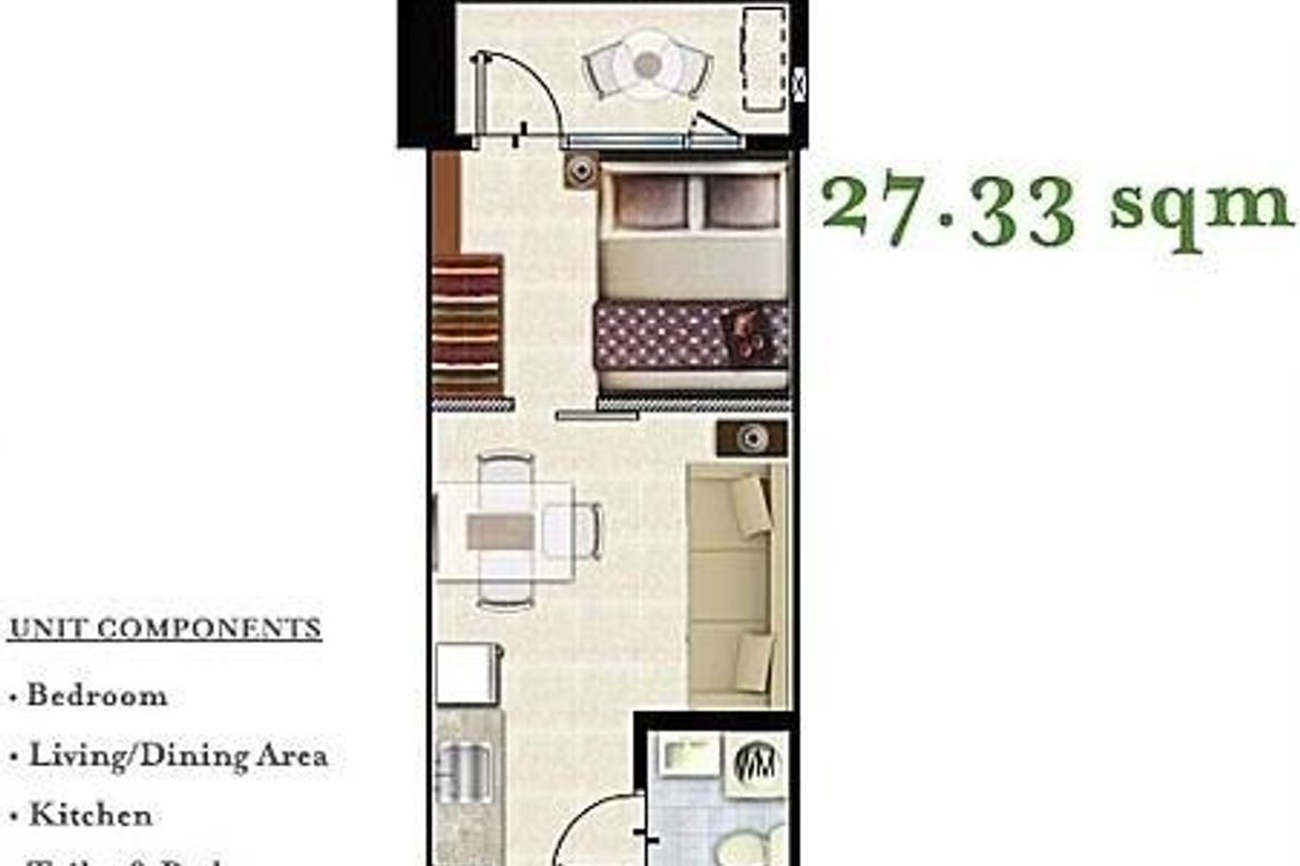 Semi Furnished 1BR at SMDC Grace Residences, Taguig City