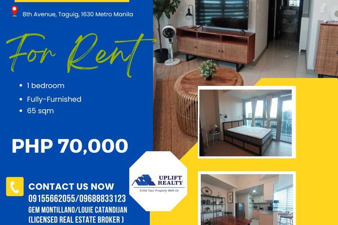 Fully-Furnished 1-Bedroom Apartment in Uptown Parksuites, Taguig
