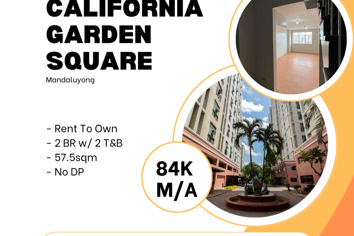 California Garden Square - Мандалуйонгтегі 2 бөлмелі пәтерді жалға алып, сатып алу мүмкіндігі