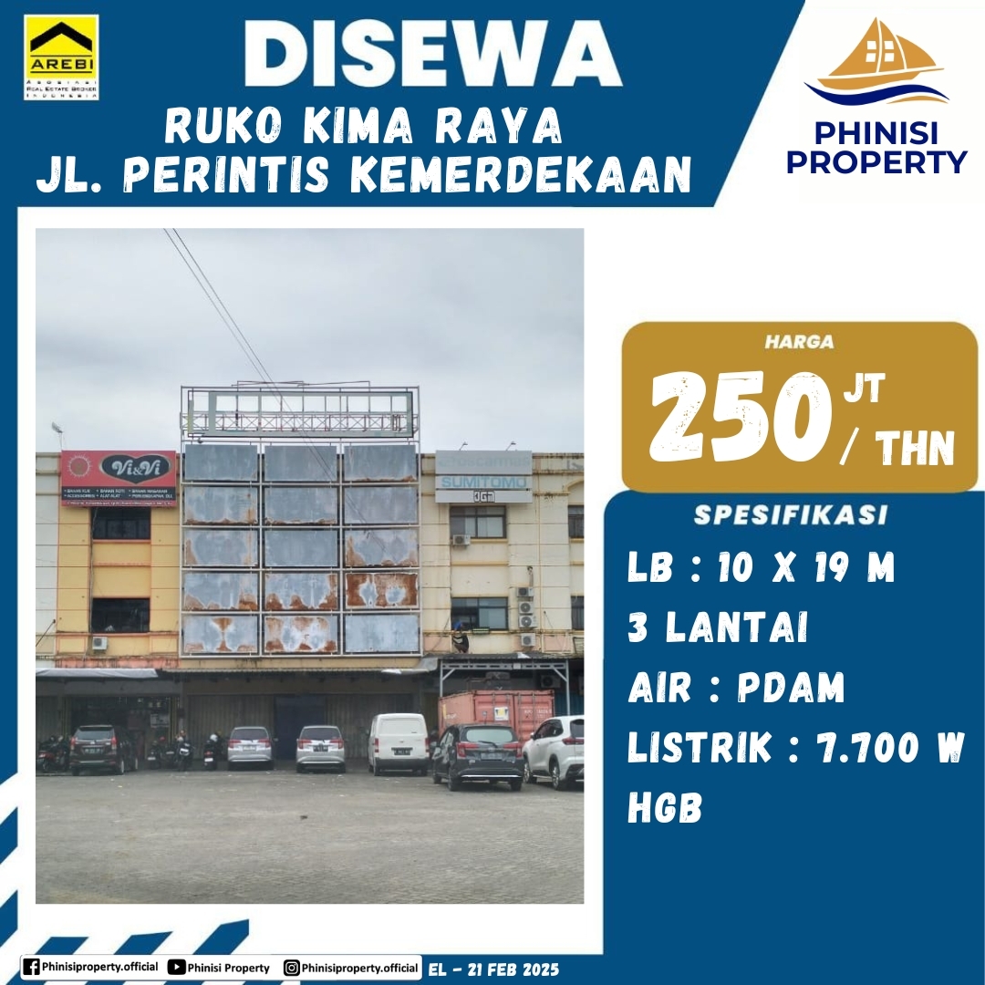 Spacious 3-Floor Commercial Ruko on Perintis Kemerdekaan