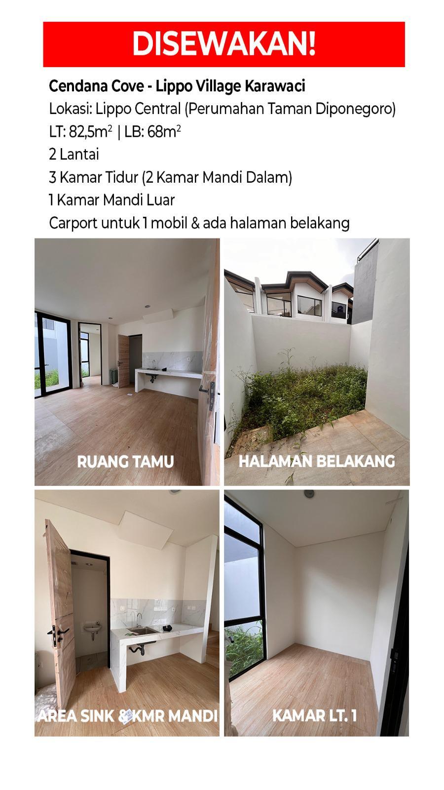 3 жұмалақты үй, Lippo Karawaci Central, Taman Diponegoro