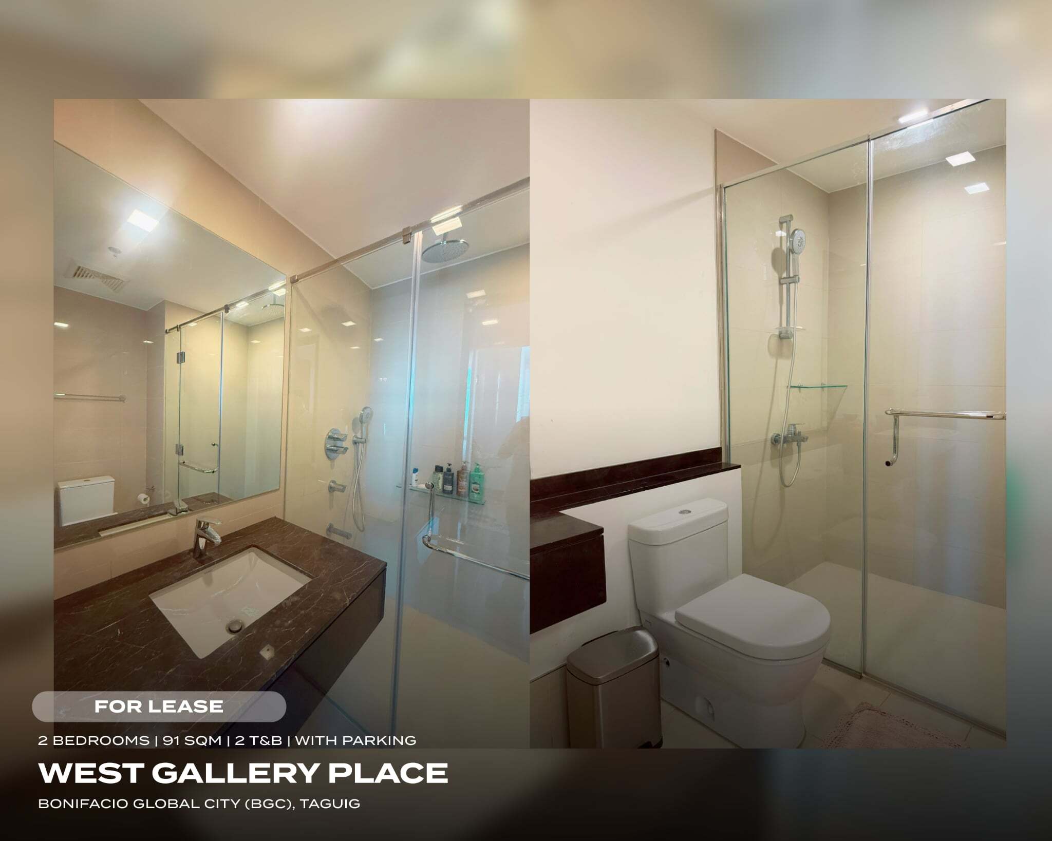 West Gallery Place-те толық жабдықталған 2 бөлмелі пәтер