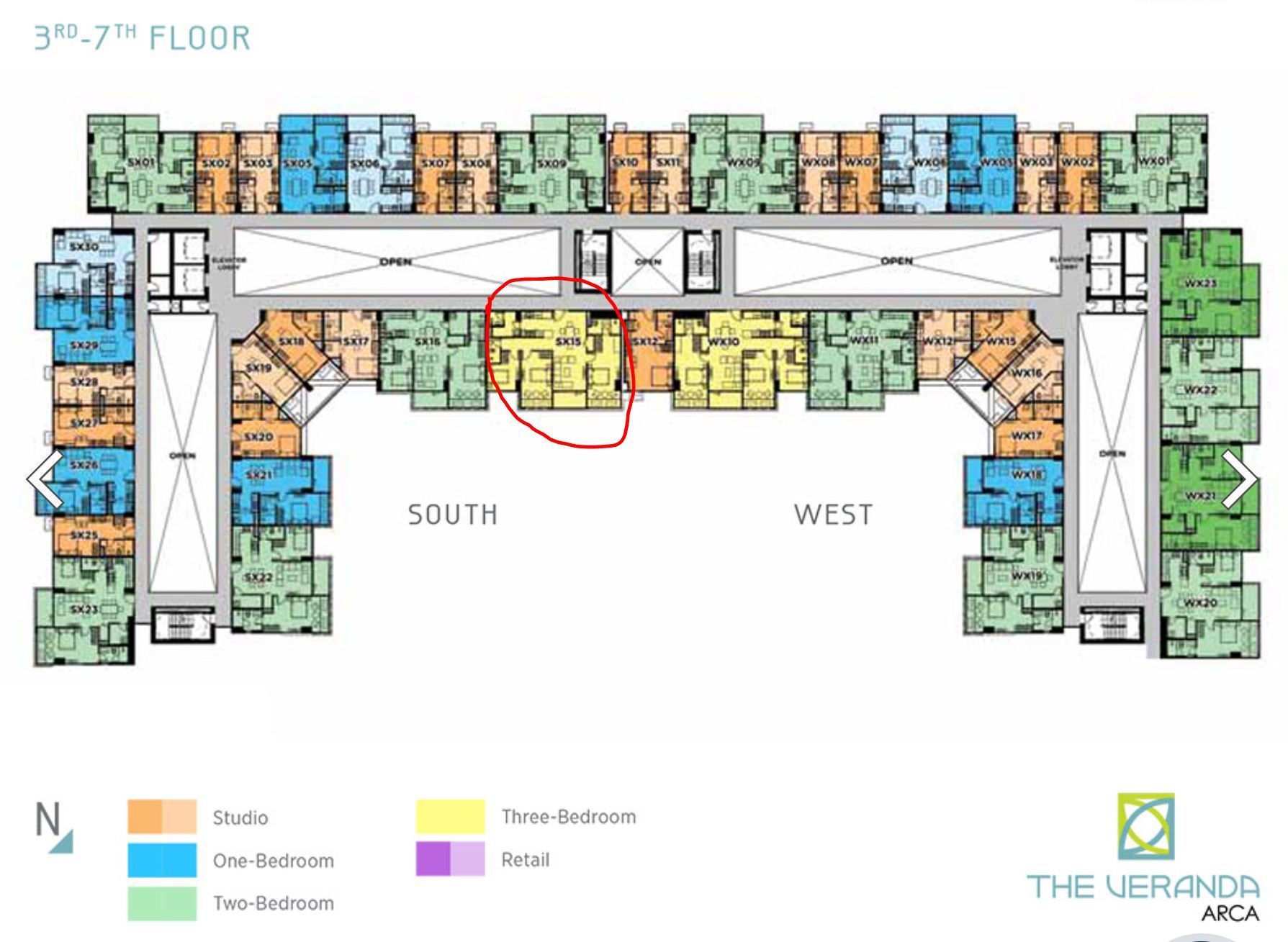 3 бөлмелі пәтер South Veranda, Arca South