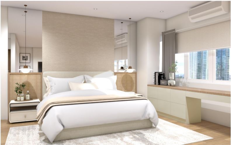Толық жабдықталған 3 жатқы бөлмелі пәтер The Residences at Greenbelt, San Lorenzo мұнарасында