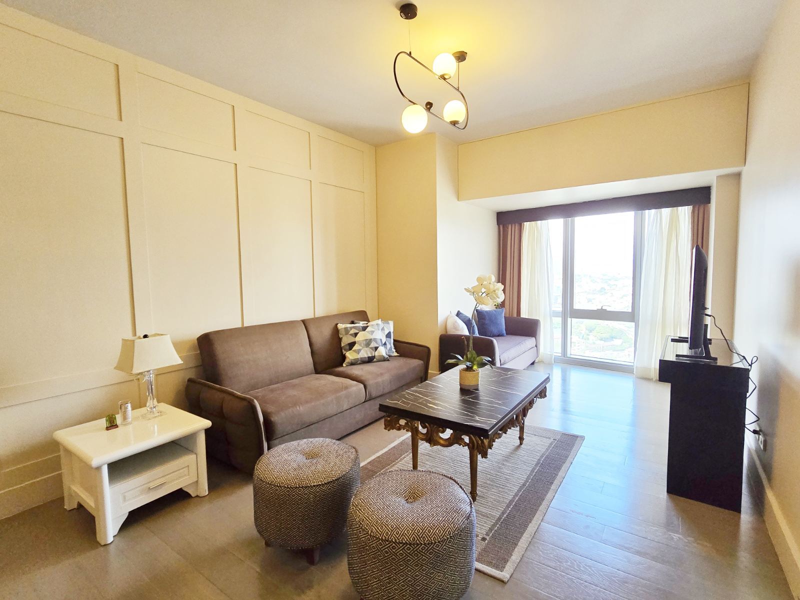 Толық жабдықталған бір бөлмелі пәтер The Proscenium Residences, Rockwell Center