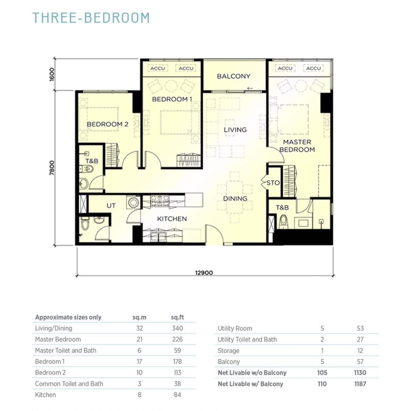 3 бөлмелі пәтер South Veranda, Arca South
