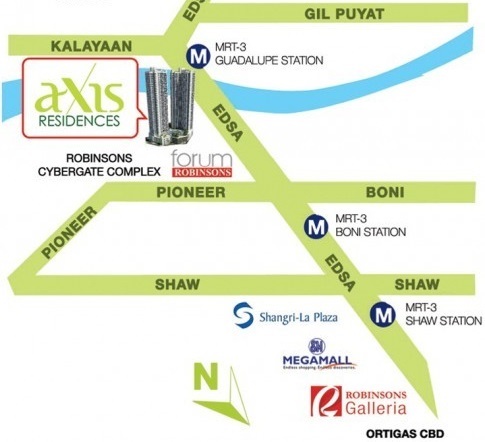 Жабдықталған студиялық пәтер, Axis Residences, Мандалуйонг қаласы