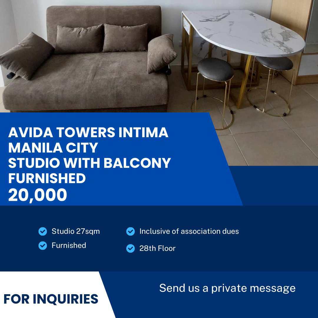 Avida Tower Intima – Пако, Маниладағы балконды студия