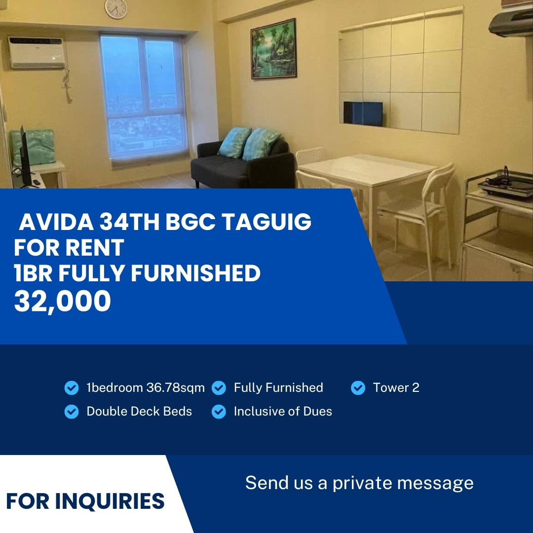Avida 34th Street, BGC - 1 бөлмелі пәтер, көкжиек көрінісі