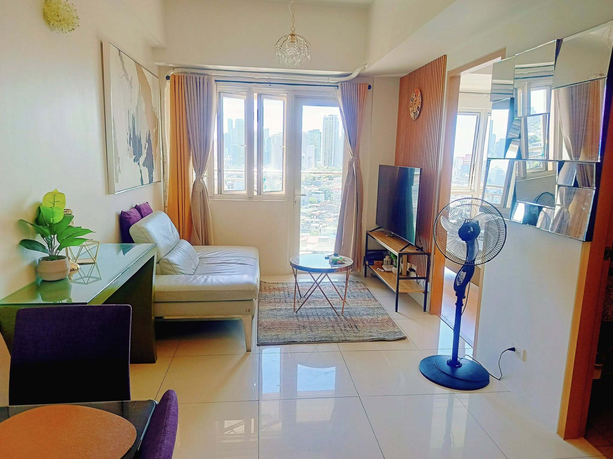 Толық жабдықталған 1 бөлмелі пәтер Times Square West, BGC