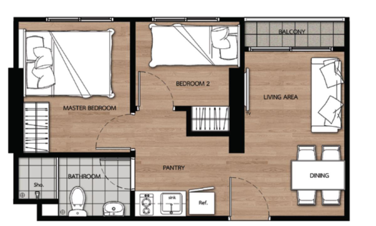 Corner 2-Bedroom Condo near BTS Phraeksa, Fully Furnished