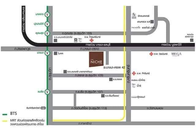 The Niche Mono Bangna Phase 1 - Fully Furnished 1-Bedroom Condo