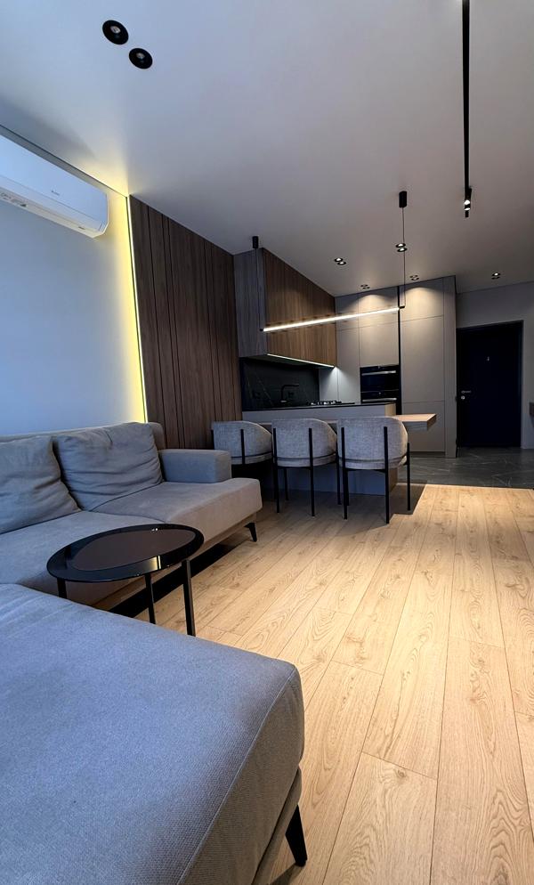 Spacious 2-room apartment with studio kitchen and Bosch appliances