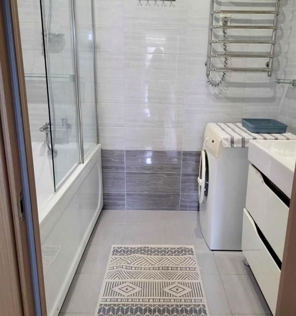 Two-room apartment with separate rooms, terrace, and built-in storage