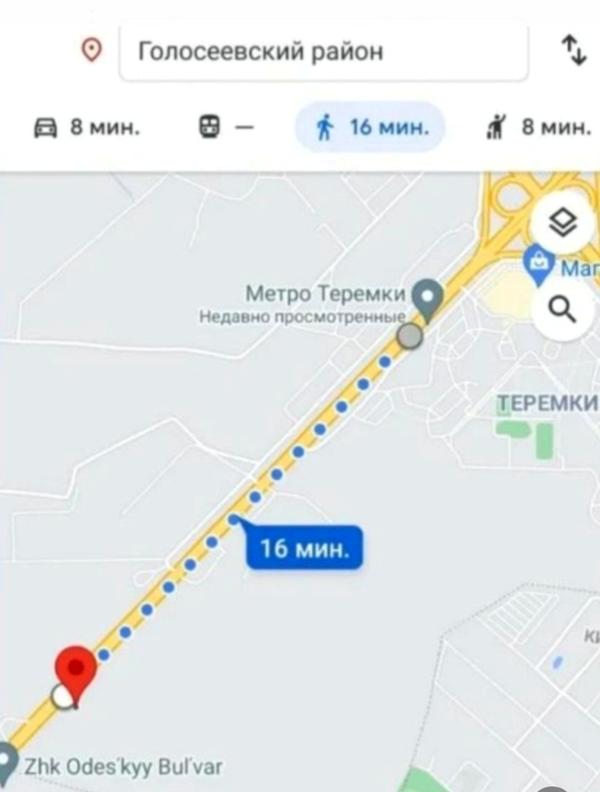 One-bedroom studio apartment near Teremki Metro, with all necessary amenities