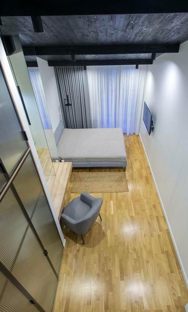 Designer 4-Room Multilevel Apartment in City Center with Panoramic Windows and Fireplace