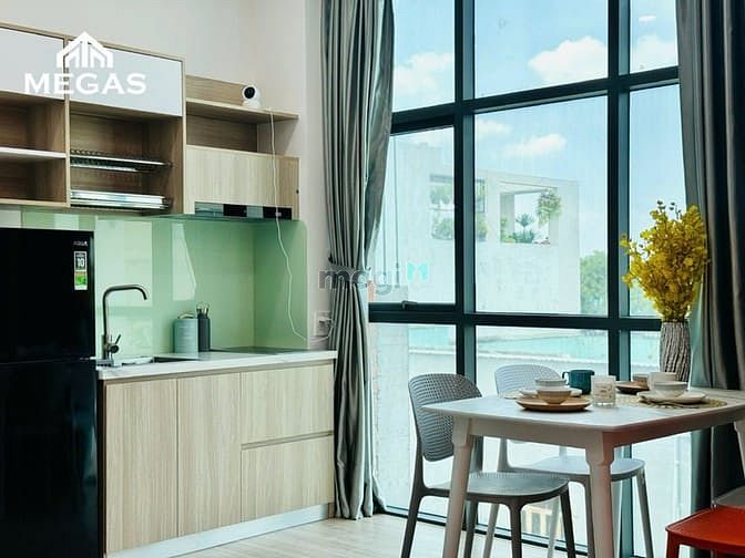 Modern Studio Apartment with Full Furniture and Glass View
