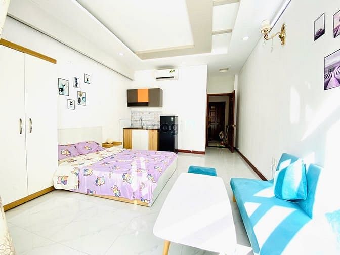 Modern Studio with Air Conditioning and Balcony View