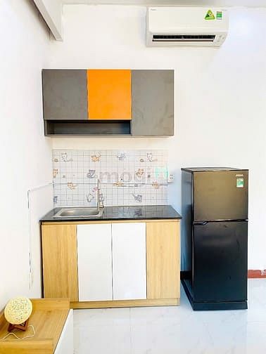 Modern Studio with Air Conditioning and Balcony View