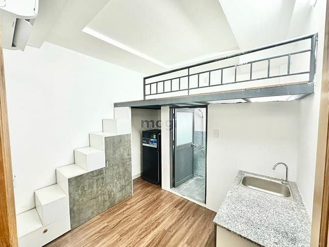 Modern Studio with Loft Bed and Air Conditioning