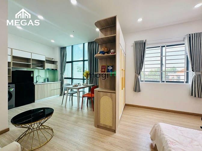 Modern Studio Apartment with Full Furniture and Glass View