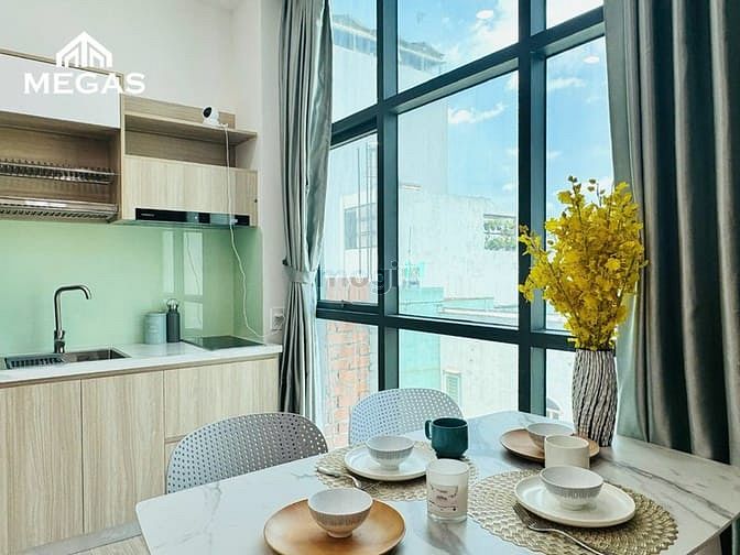 Modern Studio Apartment with Full Furniture and Glass View