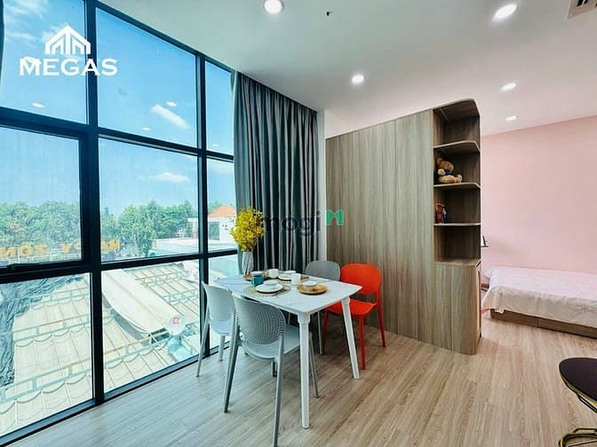 Modern Studio Apartment with Full Furniture and Glass View