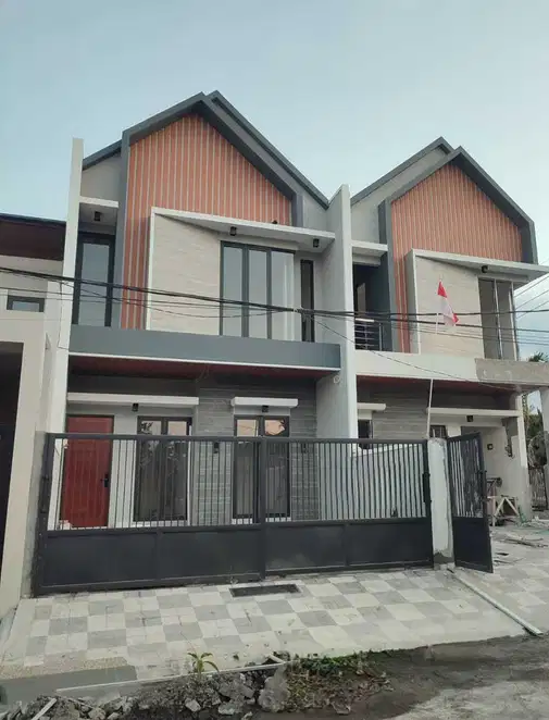 Modern Two-Story House with Balcony