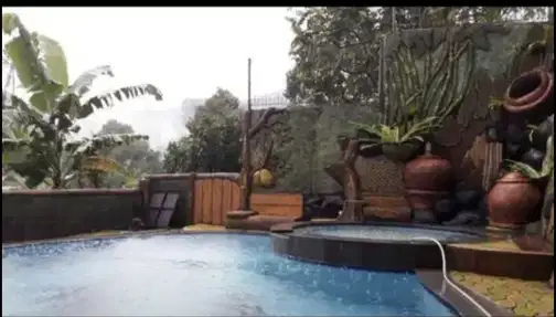 Villa with private pool, traditional architecture, near rural settlement