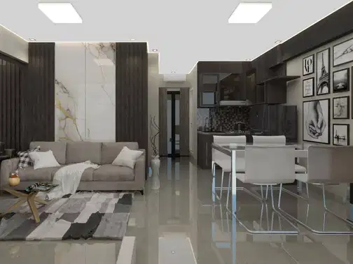 Modern Urban Apartment with Romantic Atmosphere