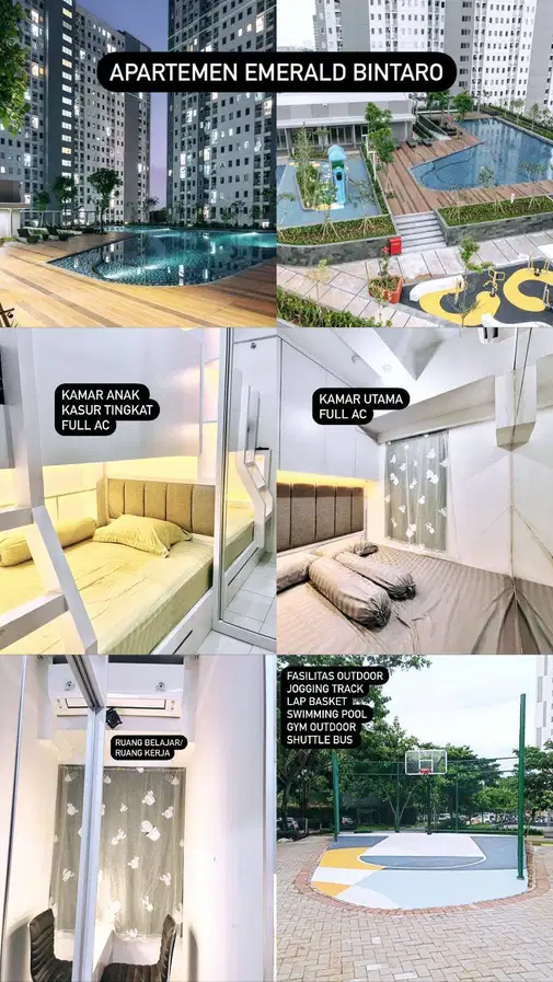 Emerald Bintaro пәтері - Ыңғайлы орналасуы бар көптеген ықтималдықтар
