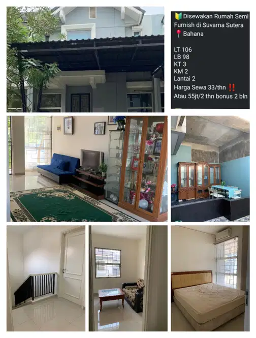 Semi-Furnished House in Suvarna Sutera Bahana