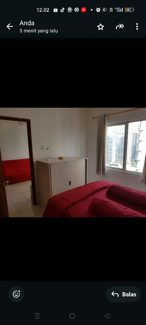 Di Sewakan Apartemen Sudirman park 1 kamar furnish Nego