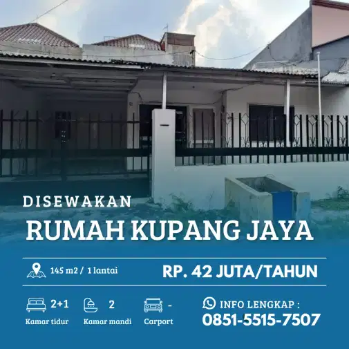 Rumah Kupang Jaya - Просторный дом в аренду рядом с Дармо