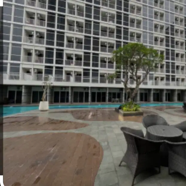 Furnished Pacific Garden Apartment with Pool View