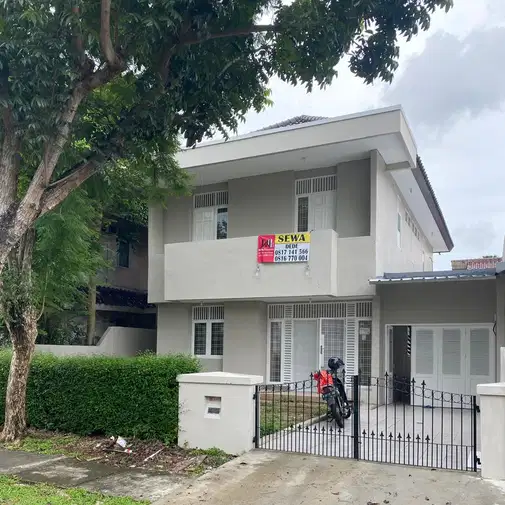 Modern Two-Story House with Garden and Security