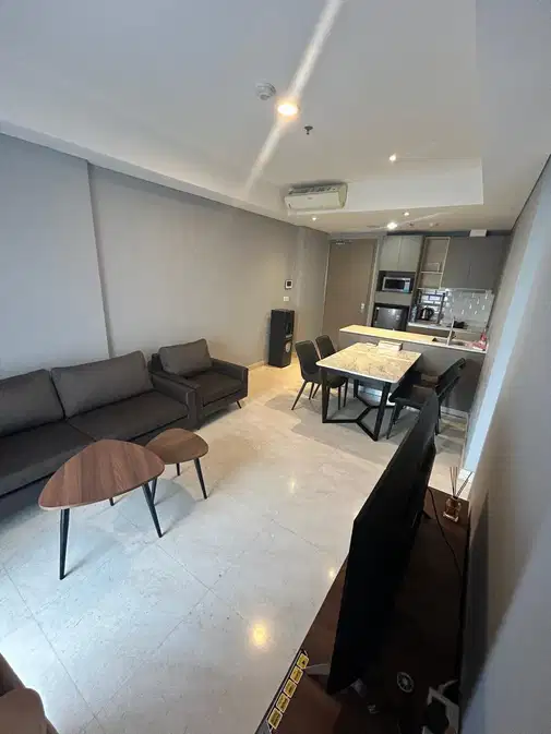 Pantai Indah Kapuk-тегі Gold Coast пәтері - 2 жатын бөлмелі, толық жабдықталған