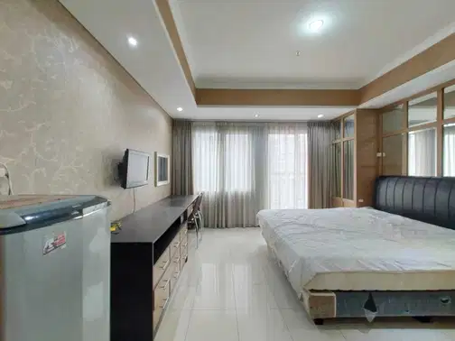 Studio Apartment at Royal Mediterania Garden with Pool View
