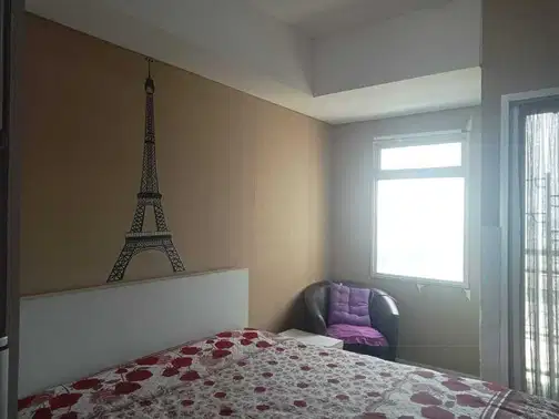 Compact Studio Apartment with Paris-Themed Decor