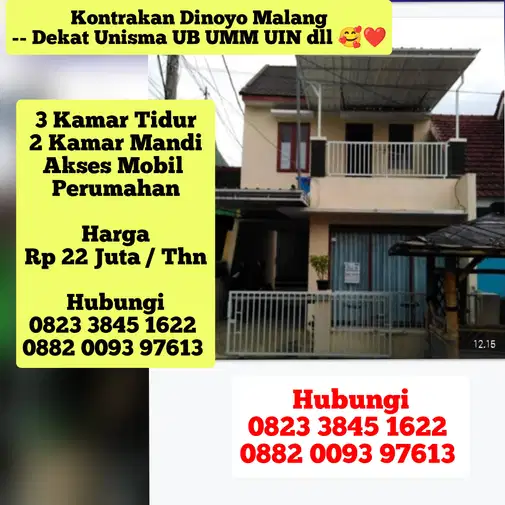 Kontrakan Dinoyo Malang - Near University Campus
