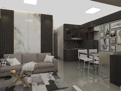 Modern Urban Apartment with Romantic Atmosphere