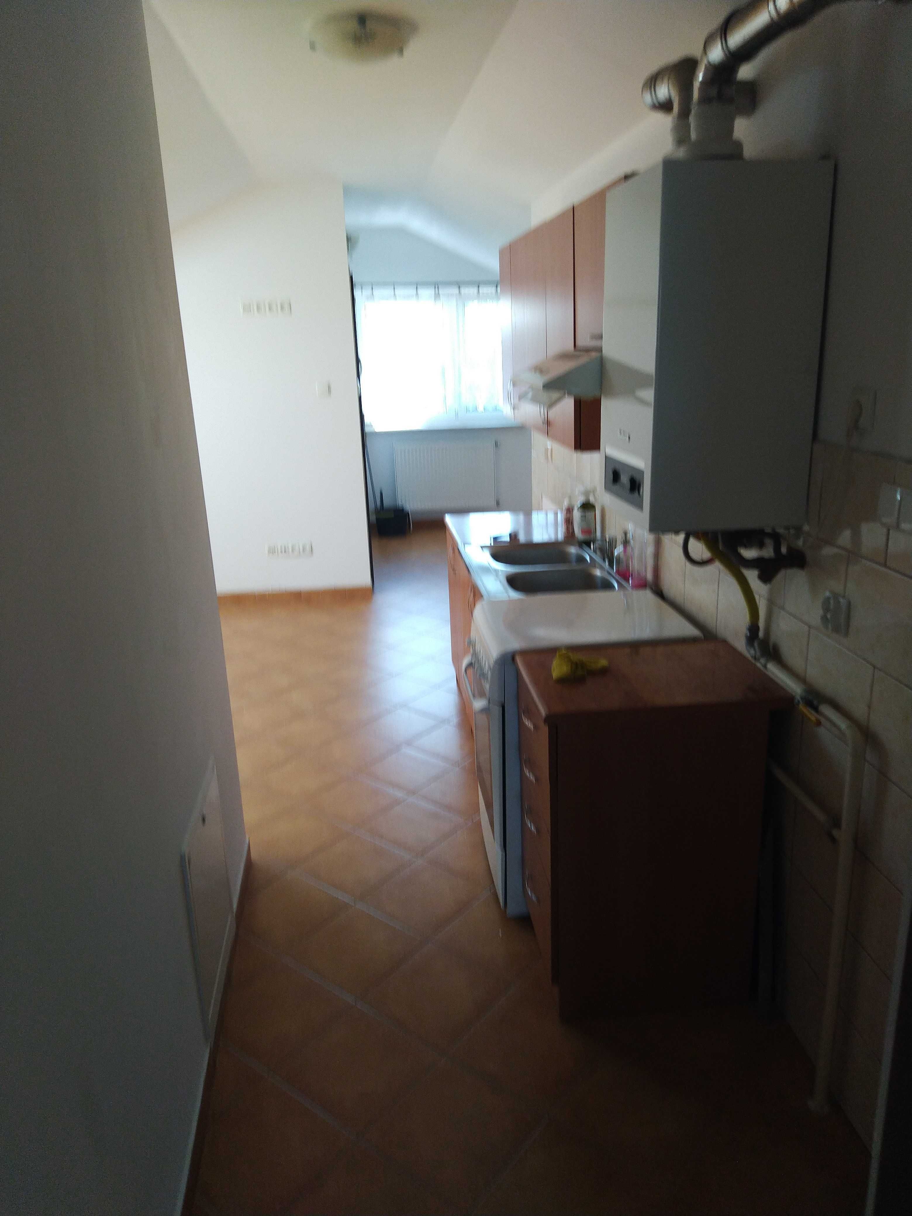 Уютная мансардная квартира в семейном доме, 40м², кухня, спальня, гостиная