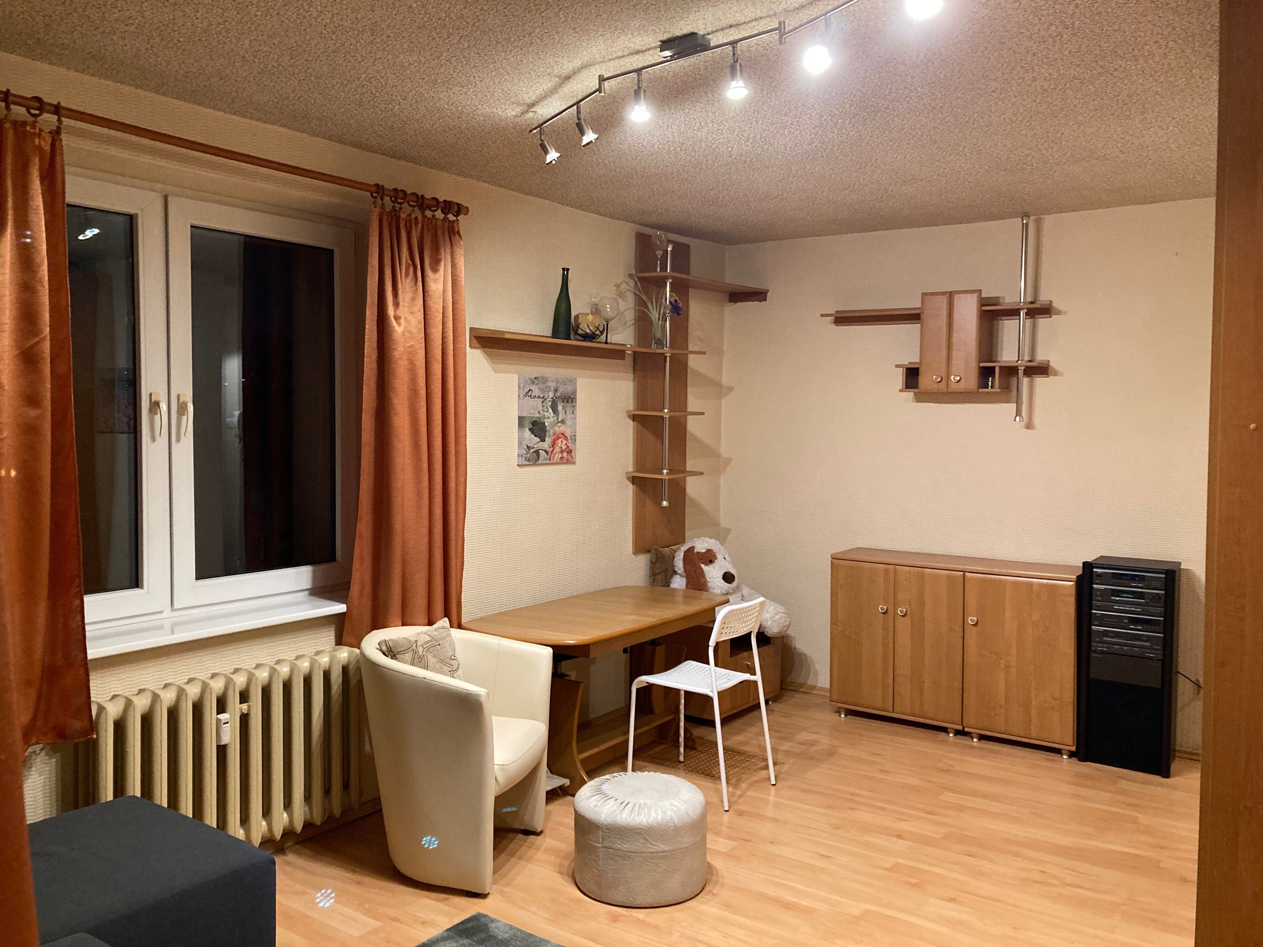 Sunny Studio Near Bus Stops with Gas Heating